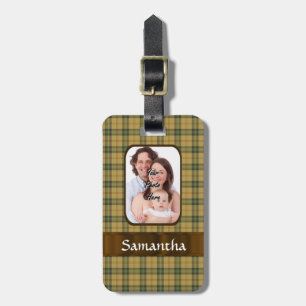 Personalised Saskatchewan tartan plaid Luggage Tag