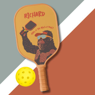 Personalised Sasquatch Playing Pickleball Paddle