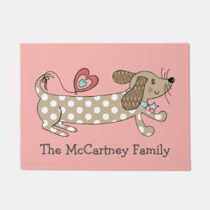 Personalised Sausage Dog Dachshund House Doormat