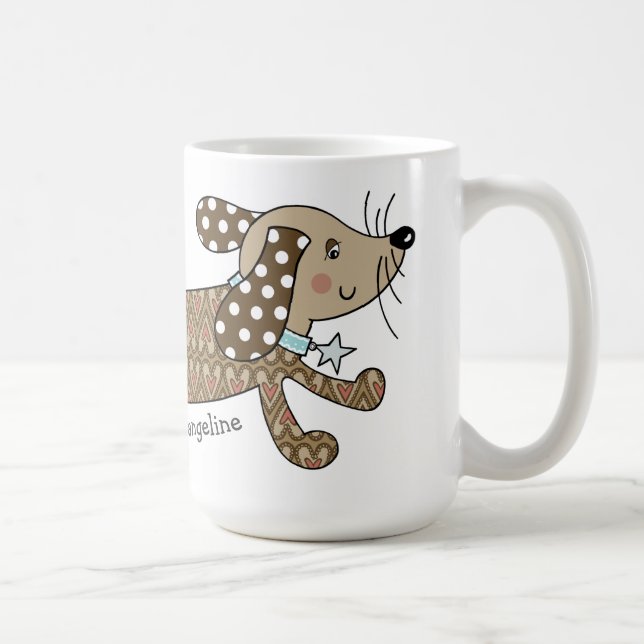 Personalised Sausage Dog Dachshund Mug (Right)