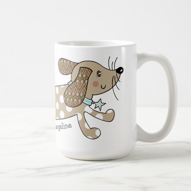Personalised Sausage Dog Dachshund Mug (Right)