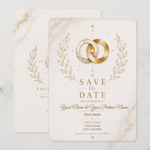 Personalised Save the Date Card Sacred Union