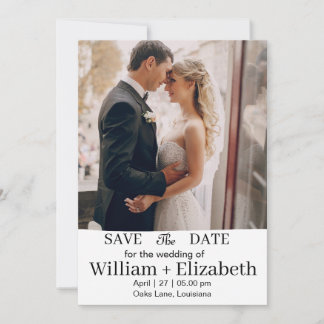 Personalised Save the Date Card with Photo