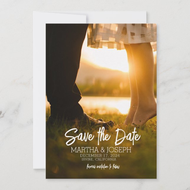 Personalised Save the Date Invitation Template (Front)