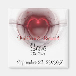 Personalised "Save the Date" Lighted Heart Magnet