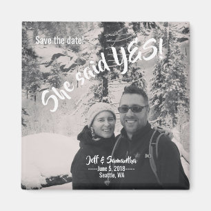 Personalised Save the Date magnet