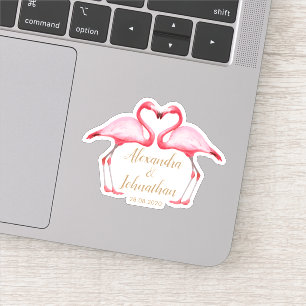 Personalised Save the date Pink Flamingos