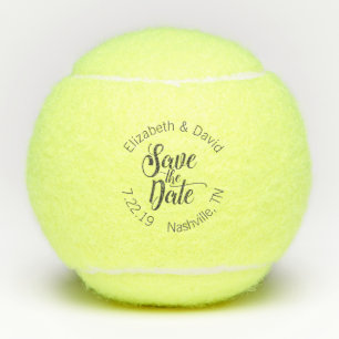 Personalised Save the Date Wedding Tennis Balls