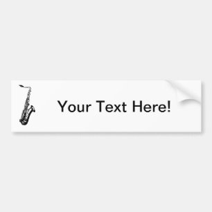 Personalised Saxophone Bumper Sticker