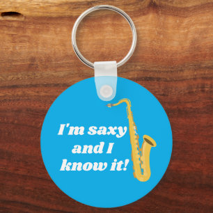 Personalised Saxophone Gift Key Ring