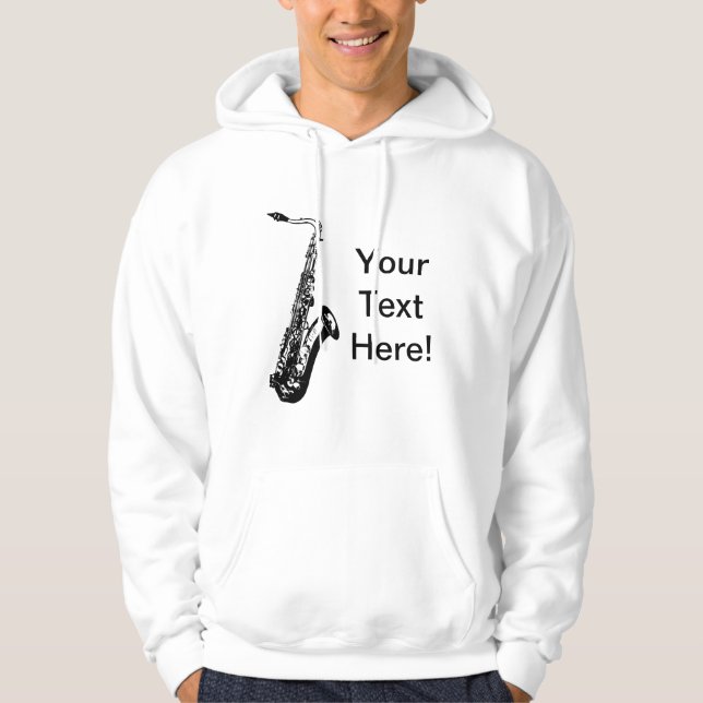 Personalised Saxophone Hoodie (Front)