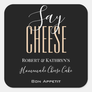 Personalised "Say Cheese" Food Label