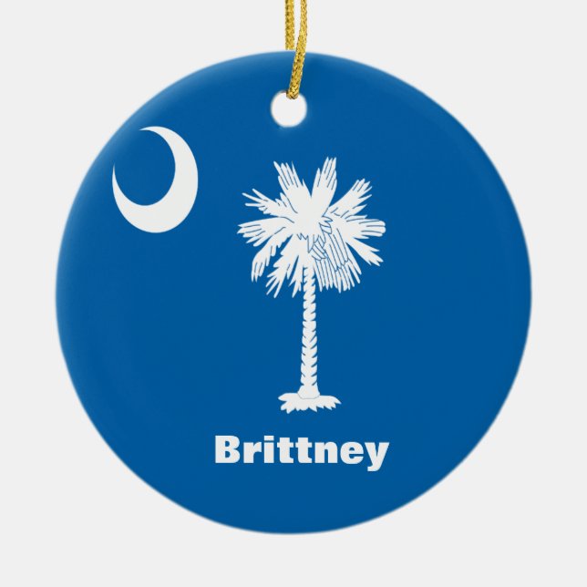 Personalised  SC Palmetto State Ornament (Front)