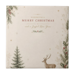 Personalised Scandinavian Christmas holiday Tile