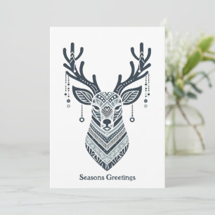Personalised Scandinavian Deer Holiday Card