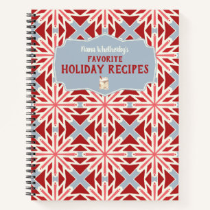 Personalised Scandinavian Holiday Recipes Notebook