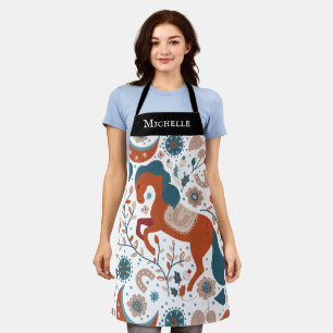 Personalised Scandinavian Horse Cute Apron