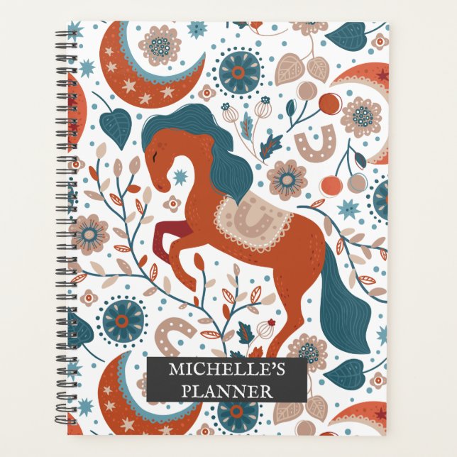 Personalised Scandinavian Horse Cute Planner (Front)