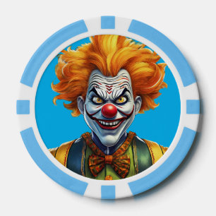 Personalised Scary Clown Composite Poker Chips