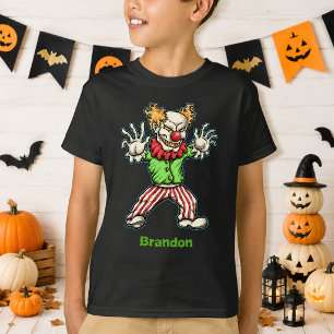 Personalised Scary Clown Halloween Kids T-Shirt