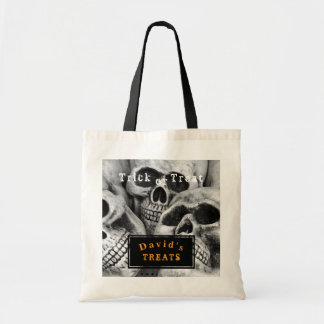 Personalised Scary Skull Heads Halloween Bag