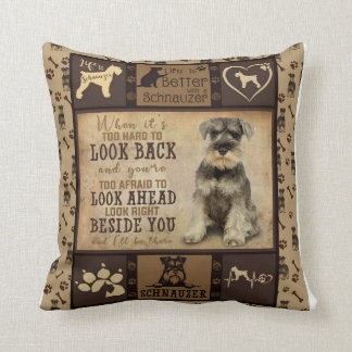 Personalised Schnauzer Dog Blanket Gift Cushion