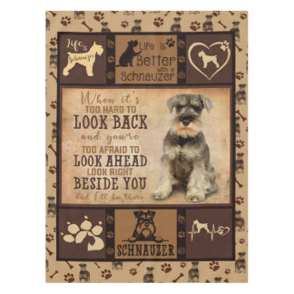 Personalised Schnauzer Dog Blanket Gift, Pet Owner Tablecloth