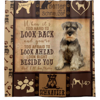 Personalised Schnauzer Dog Blanket Gift, Shower Curtain