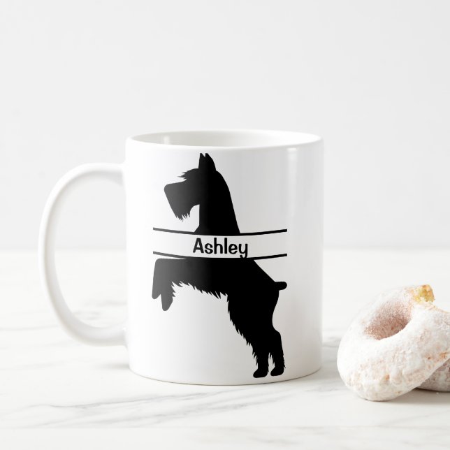 Personalised Schnauzer Pet Groomer Coffee Mug (With Donut)