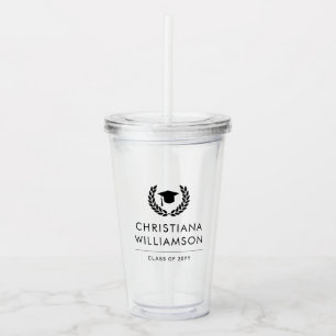 Personalised School and College Graduation Elegant Acrylic Tumbler