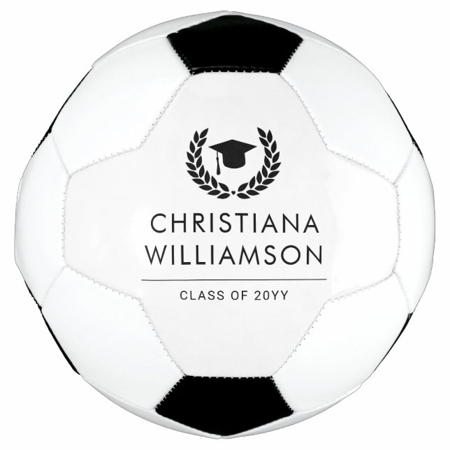 Personalised School and College Graduation Elegant Football (Front)