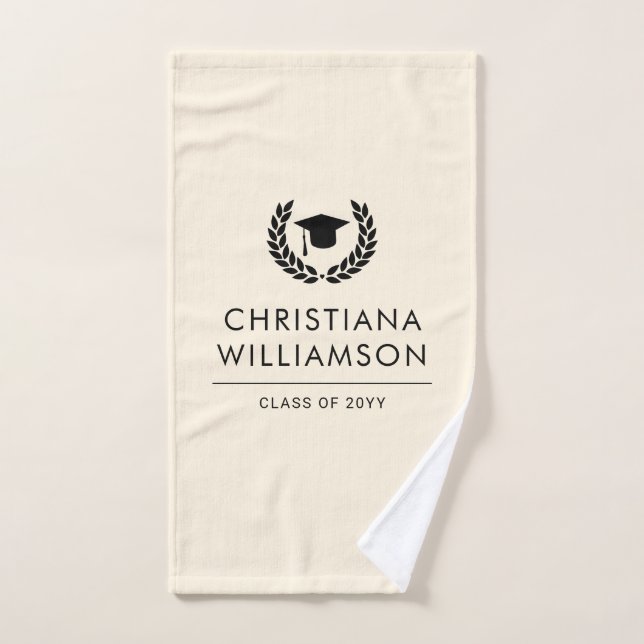 Personalised School and College Graduation Elegant Hand Towel (Hand Towel)