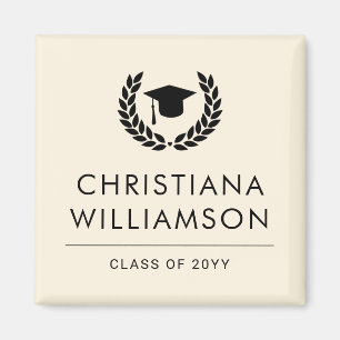 Personalised School and College Graduation Elegant Magnet