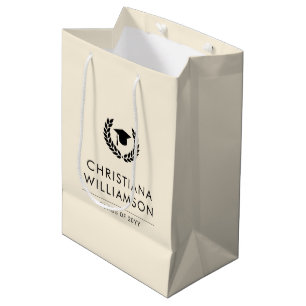 Personalised School and College Graduation Elegant Medium Gift Bag