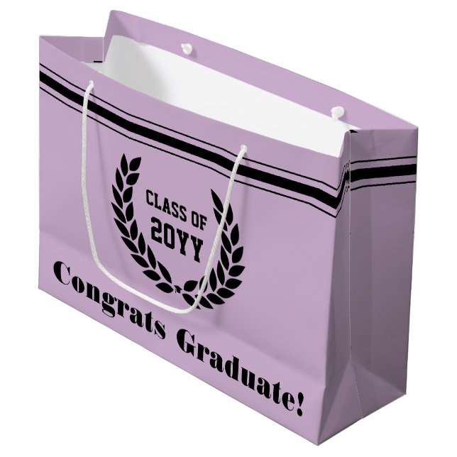 Personalised School and University Graduation  Large Gift Bag (Front Angled)