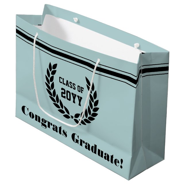 Personalised School and University Graduation  Large Gift Bag (Front Angled)