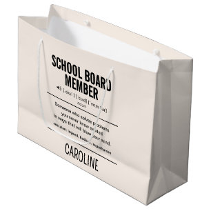 Personalised School Board Member Funny Large Gift Bag