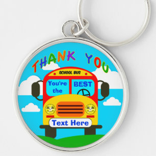 Personalised School Bus Driver Gifts Cheerful Keyc Key Ring