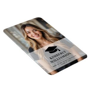 Personalised School College Graduation Photo Magnet