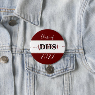 Personalised school colorblock Graduation Button