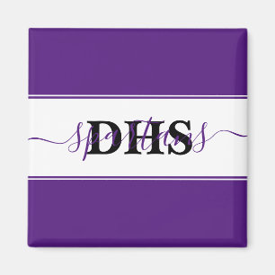 Personalised school colorblock  magnet