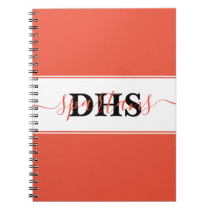 Personalised school colorblock notebook