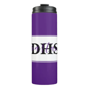 Personalised school colorblock thermal tumbler
