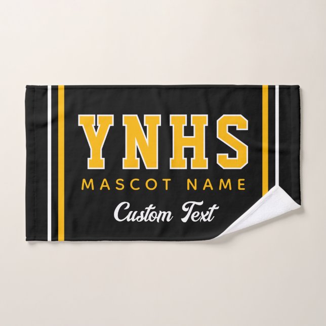 Personalised School Colours & Initials, Team Spiri Hand Towel (Hand Towel)