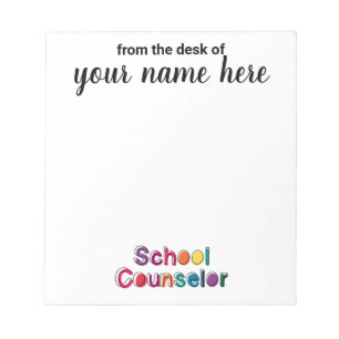 Personalised School Counsellor Notepad