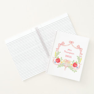 Personalised School Crest   Classroom Teacher Notebook