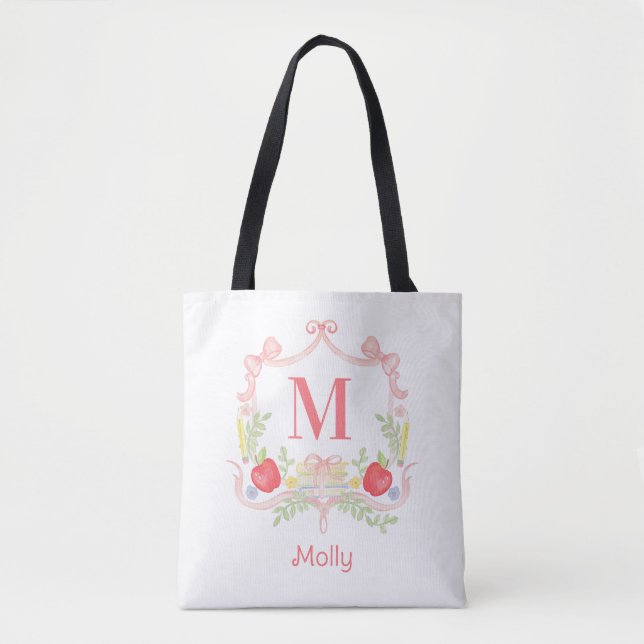 Personalised School Crest | Monogram Tote Bag (Front)