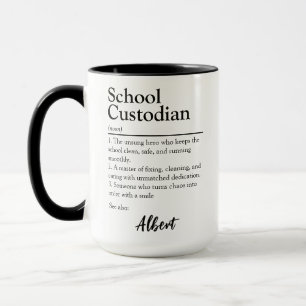Personalised School Custodian Definition Mug