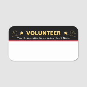 Personalised School Event Staff Volunteer Name Tag