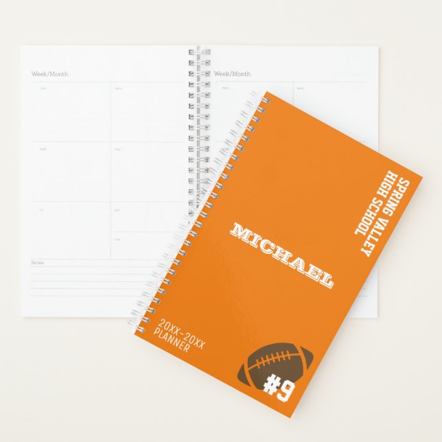 Personalised School Football Planner (Display)